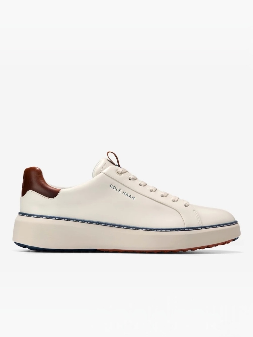 Cole Haan Men’s GrandPro Topspin Waterproof Golf Shoes Ivory Auburn Blue Size 13 - Picture 5 of 8